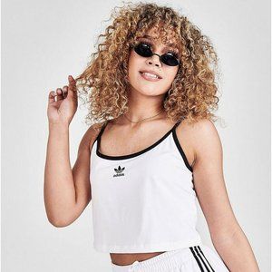 ADIDAS ORIGINALS WOMEN'S SPAGHETTI STRAP TREFOIL CROP TOP Tank FM2621 BNWT